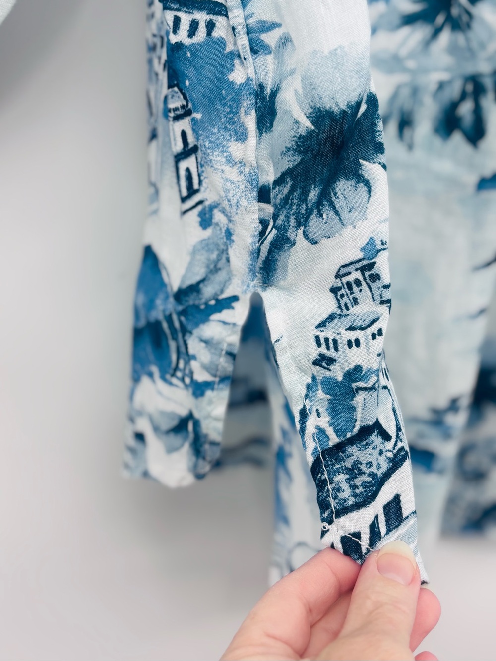 Cynthia Rowley 100% Linen Top Popover Floral Blue White Beachy Coastal 2X
22/24 - Picture 6 of 11
